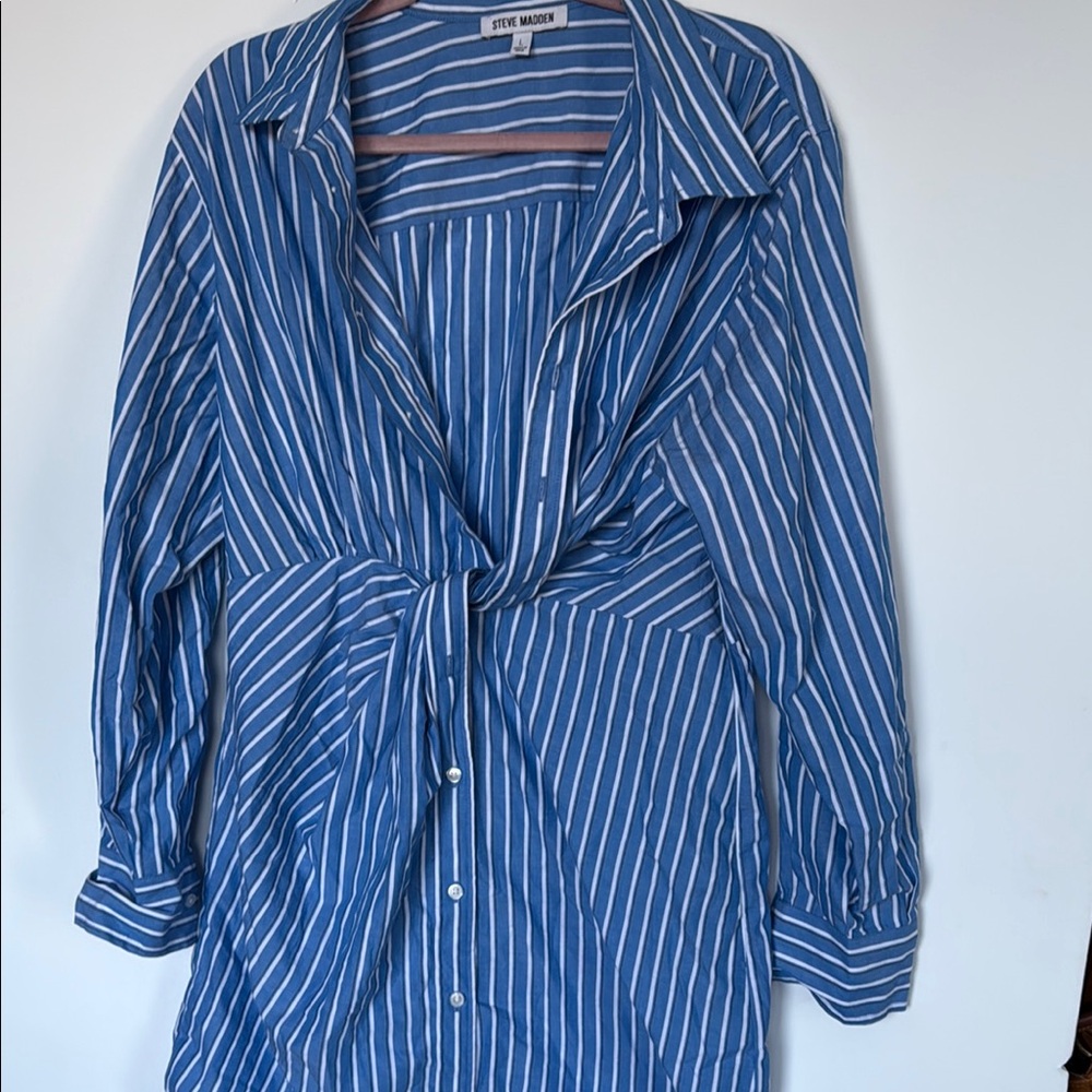Steve Madden Blue and White Striped Dress